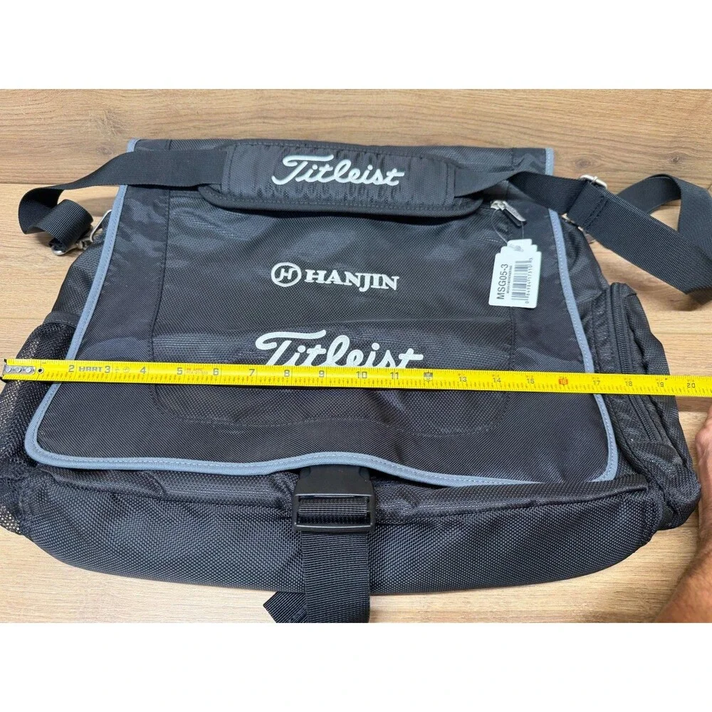 Titleist Messenger Bag NWT Black/Gray Hanjin Logo Golf MSG05-3
